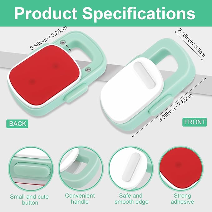 Baby Proofing Toilet Locks, Child Safety Toilet Lock,Toilet Flush Child Safety Lock with Round Button,Toilet Locks for Toddlers Kids Children,Strong Adhesive Toilet Lock for Bathroom Washroom(2pcs)