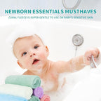 20 Pack 10x10 Inches Microfiber Coral Fleece Baby Washcloths,Extra Absorbent,Soft Wash Clothes,Bath Face Towel for Newborn,Infant and Toddlers (Muticolor)