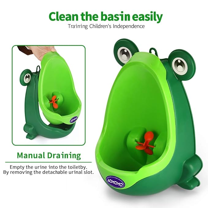 Urinal for Toddlers Boys with Frog Funny Aiming Target,Frog Urinal Potty Training(Blue)