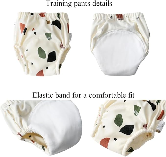 Baby Training Underpants,Soft Cotton Absorbent Potty Training Underwear For Baby Boys And Girls 6 Pack