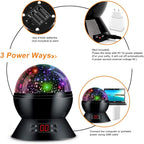 MOKOQI Star Projector Night Lights for Kids with Timer, Toys for 2-5-14 Year Old Boys Room Lights for Kids Glow in The Dark Stars Moon for Child Sleep Peacefully, Birthday Gifts for Boys-Black