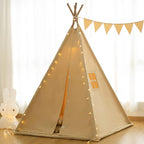 Teepee Tent for Kids-Portable Children Play Tent Indoor Outdoor (Khaki)