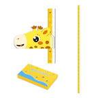 Kids Growth Chart Height Measure Wall Decal Animal Alphabet Stickers Giraffe Design Removable Wall Decorations