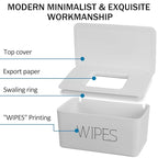 NOVWANG Wipes Dispenser, Large Capacity Baby Wipe Holder(8.3L x 4.9W x 3.9H inches) Refillable Wipes Container with Sealing Design Baby Wet Wipes Dispenser for Bathroom Home Office Car