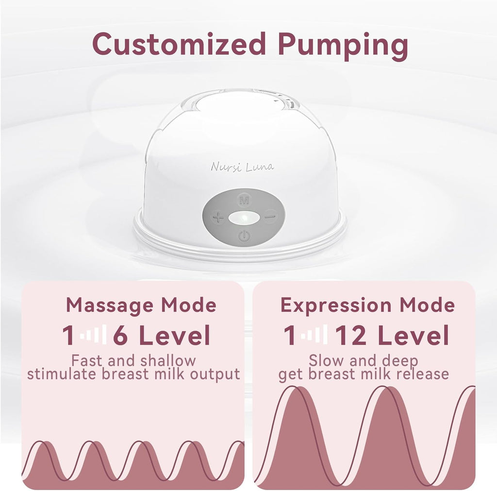 Electric Breast Pump Hands Free, Wearable Breast Pump with 2 Modes, Double Wireless Portable Breasts Pumps