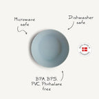 mushie Round Dinnerware Bowls for Kids | Made in Denmark, Set of 2 (Vanilla)