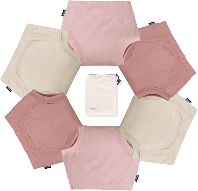 EZ Moms 6 Packs Toddler Potty Training Underwear Absorbent Training Pants Toilet Training Pants 2T-7T