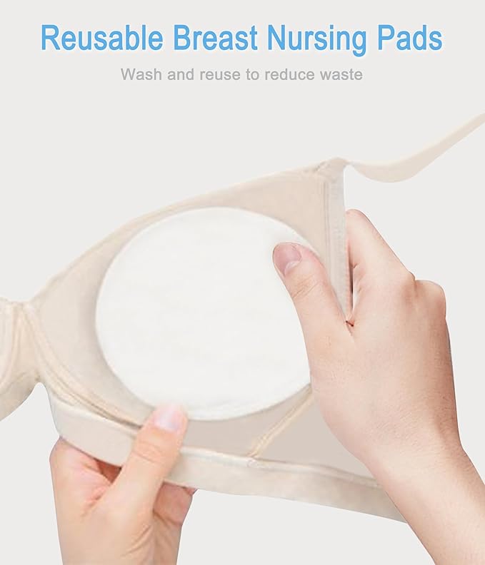 Postpartum Recovery Essentials Kit - Labor Delivery Mom Care Kit - Disposable Postpartum Underwear, Peri Bottle, Postpartum Ice Pack Pads, Reusable Nursing Pads, Herbal Foam, Canvas Bag Set 6 pack