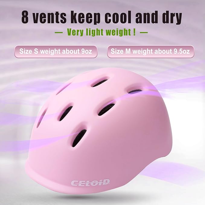 Kids Bike Helmet,Toddler Cyling Helmets for Ages 5-8-9-10-12-14-16Years Youth Boys & Girls,Child Adjustable Multi-Sport Bicycle Skateboard Roller Skate Scooter Balance Skateboarding Helmet