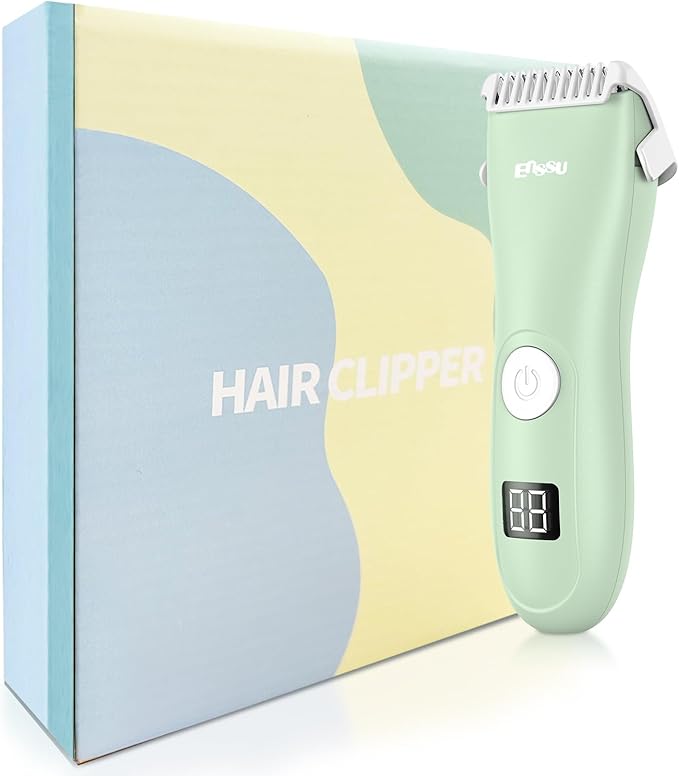 Baby Hair Clippers, Quiet Professional Hair Clippers for Kids, Hair Cutting Kits with LCD Display, Safe Ceramic Blades, Waterproof Rechargeable Trimmer for Autism Children and Infants