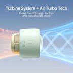 JISULIFE Stroller Fan Baby Large, Safe Bladeless for Crib, Desk, 4000mAh Battery Rechargeable Portable Cooling Fan with Air Turbo Tech, Night Light, Food-Grade Gift for Mom/Dad/Friend - Green