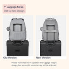 BabbleRoo Diaper Bag Backpack, Travel Backpack with Changing Pad, Pacifier Case & Stroller Straps, Multifunction, Waterproof, Unisex – Light Gray