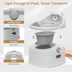 3-in-1 Toddler Potty Training Toilet for Boys & Girls - Convertible Potty Chair with Step Stool for Toddlers 1-3, Anti-Slip Design Toddler Toilet Seat - Removable & Easy to Clean