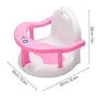 Foldable Baby Bathtub Seat, Non-Slip Infants Bath Chair for Tub, Cute Shaped Shower Seats, Surround Bathroom Seats for Newborns 6-18 Months (Baby Pink)