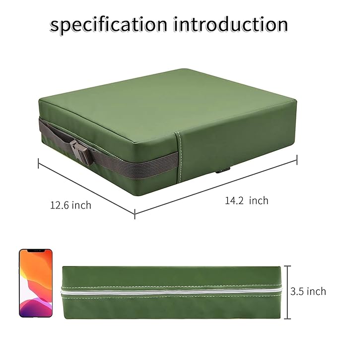 Toddler Booster Seat for Dining Table, PU Washable Double Safe Straps Non-Slip Bottom Booster Seat Dining Toddler, Portable Travel Increasing Cushion (Light Green)