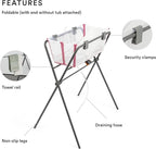 Stokke Flexi Bath Stand, Grey - Not Compatible with Flexi Bath X-Large - Best for Newborns Up to 21 lbs