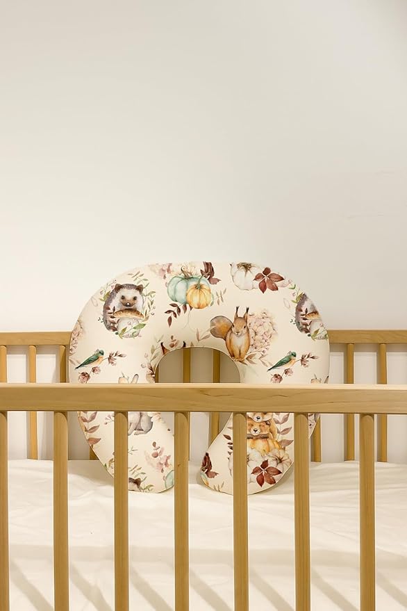 Nursing Pillow Covers 2 Pack, Breastfeeding Pillow Slipcovers Soft and Stretchy, Nursing Covers for Baby Girls Boys Newborn