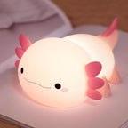 Axolotl Lamp,Cute Axolotl Night Light,Dimmable Silicone Animal Nursery Night Light,Adorable Rechargeable Squishy Novelty Bedside Touch Lamp,Baby Room Decor, Axolotl Gifts for Kids/Girls