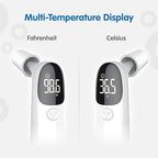 Elepho eTherm Ear & Forehead Non-Contact Thermometer Infrared & Digital Thermometers for Adults, Kids, Babies & Infants Instantly Accurately Reads Temperature Slim Design, Easy to Read Large Display.