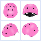 Color Gradient Adjustable Kids' Helmet with Knee & Elbow Pads Set | Multi-Sport Safety Gear for Boys & Girls Ages 5-14 | Skateboarding, Scooters, Roller & Inline Skating, Longboarding