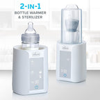 Chicco Digital Bottle Warmer & Sterilizer for Baby Bottles, Baby Food Jars, and Milk Bags | Eliminates 99.9% of Germs | 4 Heating Options | Digital Touchscreen| Automatic Shut-Off & Sound Alert