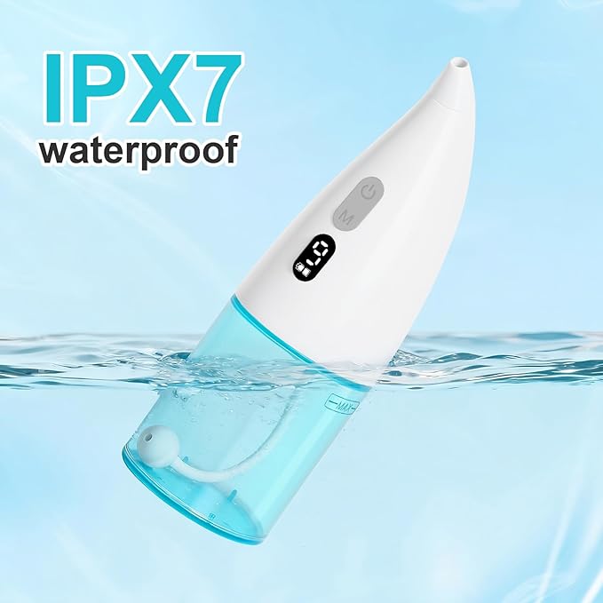 Nasal Irrigation System Cordless Pulsating Nasal Irrigator (9 Speed) ，Electric Neti Pot Nose Wash Bottle with 2 Tips for Nasal Care Sinus Rinse Machine for Adults & Kids