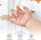 Dinosaur Baby Blankets for Boys, Soft Nursery Minky Blankets with Muslin and Dotted Fleece Back 30x40 inches, Receiving Bed Quilt for Newborn, Infants, Toddlers