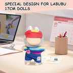 5 Complete Style Clothes Sets for 17cm Dolls - Hat & Overalls Dress Up Outfit for 17cm 15cm Dolls,Designer Outfits Bundle with Luxury/Cute/Sporty Themes, Gift for Doll Lovers (Trendy, 17cm/15cm)