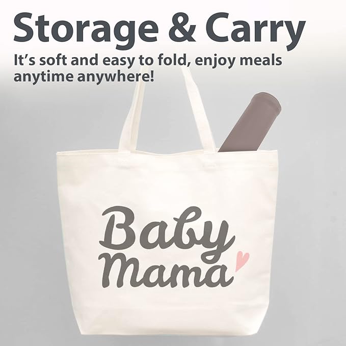 Kids Silicone Placemats, Baby Placemats with Food Catching for Kids Toddler Children Reusable Non-Slip Table Mats Baby Food Mats for Restaurant, 2Pack, Blue/Gray