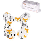 KAKIBLIN Baby Neck Pillow, Upgraded Baby Support Pillow for Head and Neck, Babies Head Pillow for Car Seat,Pushchair,Travel(Yellow Fox)