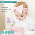 Grabease Baby Feeding Utensils Set - Travel Case for To-Go Toddler Containers - Choke-Guard for Baby Led Weaning Forks - Dishwasher Safe Toddler Spoon - Plastic, Blush, Pack of 1