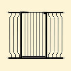 ALLAIBB Black 40.55" Extra Tall Wide 29.92-46.06" Baby Gate Pressure Mounted Walk Through Child Kids Safety Toddler Tension Pet Dog Gates with Extension for Doorways Kitchen
