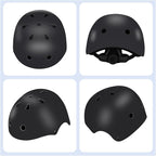 Color Gradient Adjustable Kids' Helmet with Knee & Elbow Pads Set | Multi-Sport Safety Gear for Boys & Girls Ages 5-14 | Skateboarding, Scooters, Roller & Inline Skating, Longboarding