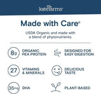 KATE FARMS Organic Kids Nutrition Chocolate Shake, 8g Protein, 27 Vitamins and Minerals, Meal Replacement, Gluten Free, Non-GMO, 8.45 oz (6 Pack)