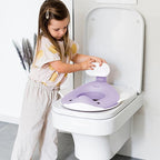 Kindsgut Potty Training Seat in whale design, designed in Germany, suitable for all toilet shapes non-slip toilet seat, Lilac