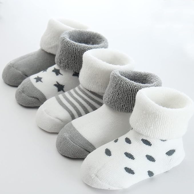 Newborn Baby Boy Girl Caps Mittens Socks Set Cotton Baby Essentials Accessories (Hats+Gloves+Socks)