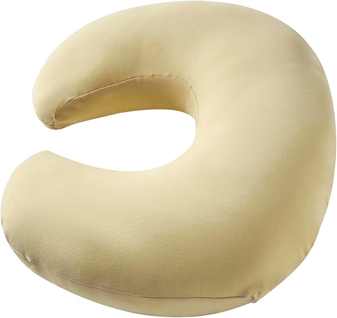 Nursing Pillow, Plus Size Breastfeeding Pillow Original Support for Baby Boys Girls Breastfeeding Essentials, with Removable Soft Cotton Cover (Khaki, Large (25.59 * 20.08 * 6.30 Inches))