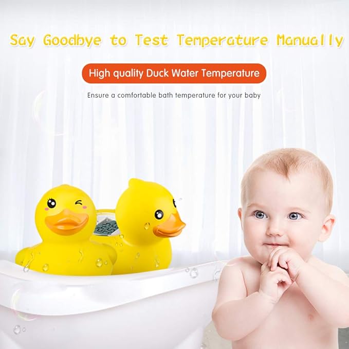 b&h Baby Thermometer, The Infant Baby Bath Floating Toy Safety Temperature Water Thermometer (Classic Duck)