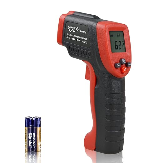 Wintact Infrared Thermometer Temperature Gun, Non-Contact Digital Surface Laser Heat Temp Gun for Kitchen Cooking Food Pizza Oven Grill Fridge -58℉ to 1022℉