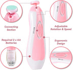Baby Nail Trimmer Electric-6 in 1 Baby Nail File Clippers Infant Grooming Kit Manicure Set for Toddler or Adults, Pink