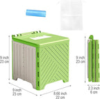 Portable Potty Seat for Toddler, Kids Travel Potty Foldable Compact Potty Training Toilet Seat with Cleaning Bags for Car, Camping, Travel, Outdoors (Green)