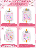 16-Piece Rotating Puzzles for Kids 4-6, Toddlers Puzzles 2-4, Road Trip, Airplane Activities Game, Travel Toys - Brain Teaser, Fine Motor Skills - Birthday Gifts Boys & Girls - Pink Alicorn