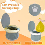 Travel Potty for Toddler, Portable and Foldable Toilet, Apply to Seat Emergency Toilet for Car, Camping, Outdoor, Indoor (grey, small)