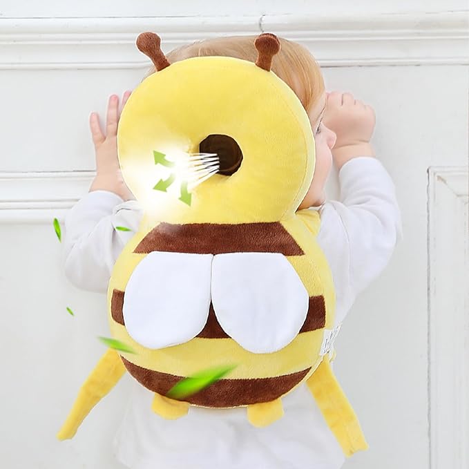 Baby Walker Head Protector Backpack Wear,Toddler Adjustable Baby Head Protection Backpack for Safety Baby Learning Walking Crawling (Duck)