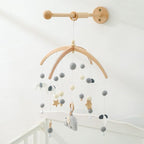 Baby Crib Mobile Arm,HBM Wooden Mobile Arm for Crib Mobile Hanger for Crib Baby Girl Nursery Decor