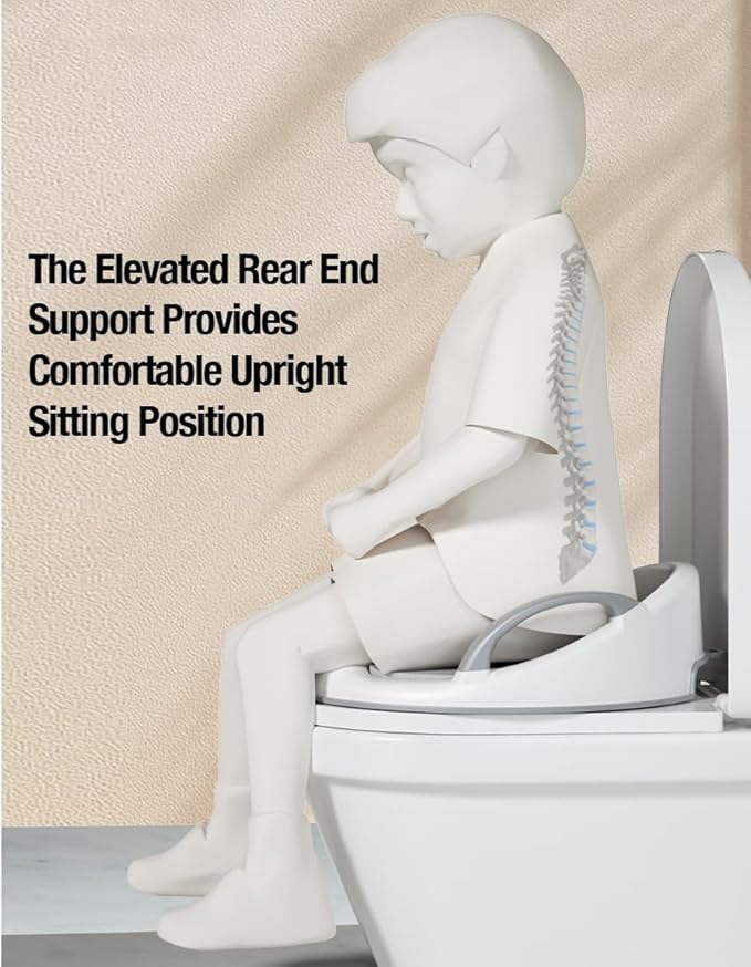 PandaEar Baby Toddler Potty Training Toilet Seat for Boys and Girls with Handles| Child Kids Potty Seat Toilet Seat Attachment| Safe Urine Guard Non-Slip Rubber Rim| Fits Round & Oval Toilets