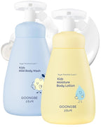 Kids Complete Body Care Set - Korean Low pH Body Wash & 24hr Moisturizing Lotion - Hydrating Formula with Panthenol, Amino Acids, Cica & Squalane - Allergen-Free Scent, 10.1 fl.oz & 2.7 fl.oz