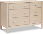 DaVinci Carter's Marisol 6-Drawer Dresser in Taupe/Washed Natural, GREENGUARD Gold Certified