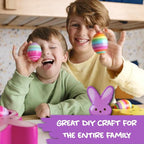 The Eggmazing Egg Decorator - Peeps Bunny - Arts and Craft Set Includes 6 Colorful Quick Drying, Non-Toxic Markers - Purple - Packaging May Vary