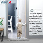 Cardea Child Safety Door Finger Pinch Guard Hinge Protector for The Front of The Door – White (2 Pack)